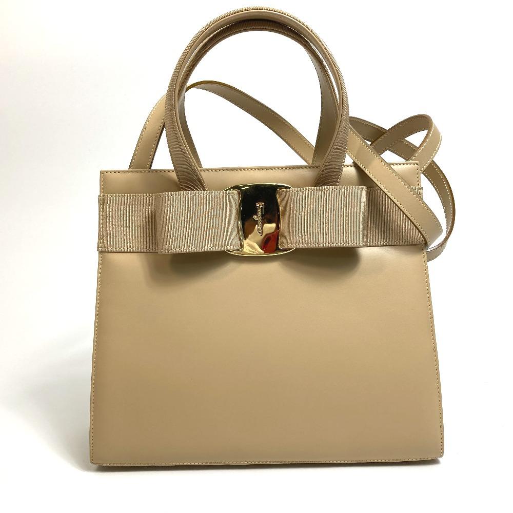 SALVATORE FERRAGAMO BA214178 Vala Ribbon 2WAY Shoulder Bag Hand Bag