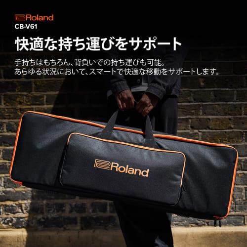 Roland CB-V61 Keyboard Bag for 61 Keys, Durable Carrying Bag with Customizable Interior, Backpack Straps, Large Capacity Pocket, Includes Three Keycha