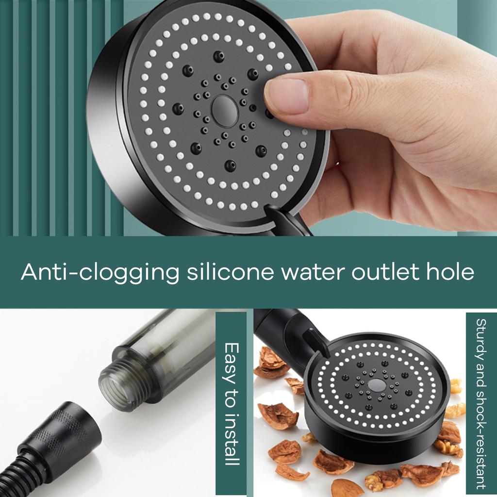 Bathroom Hand Held Shower Head Water Saving Pressure Shower Device for Cleaning Tile Corner Toilet