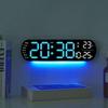 Temperature Display LED Digital Wall Clock Humidity Display Wall-mounted Clock  Bedroom Decor