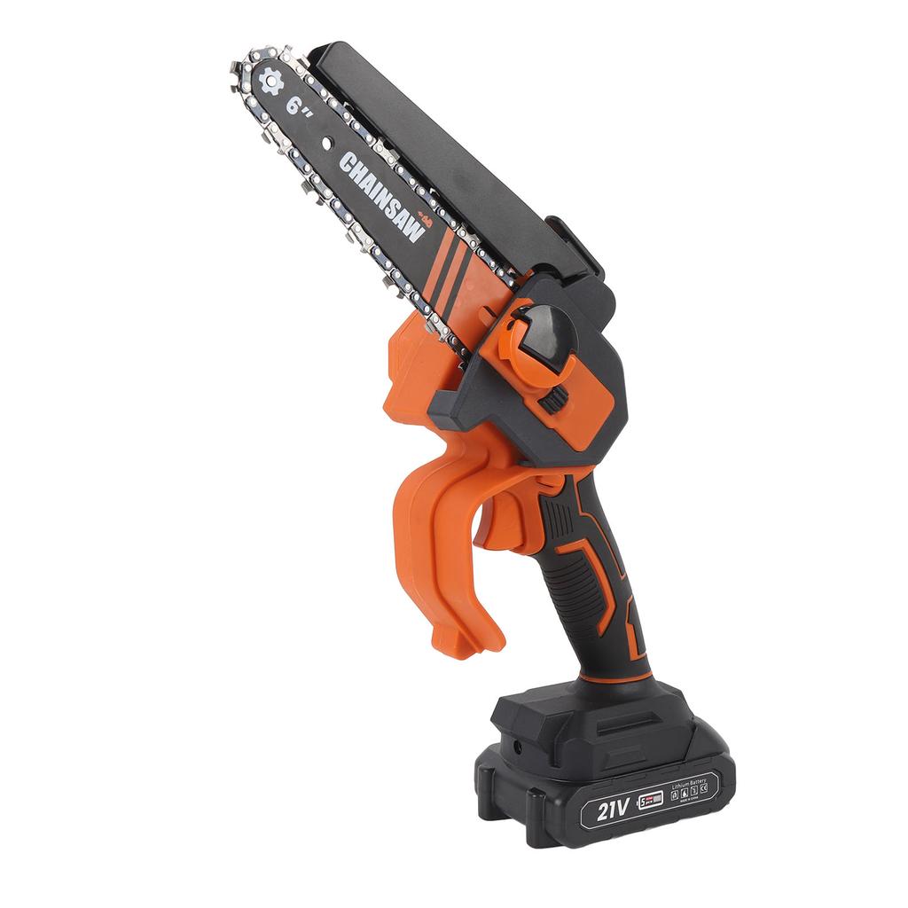 550W Mini Chainsaw with 6in 8in Saw Blade Handheld Powerful Chain Saw Dual Battery for Wood Cutting