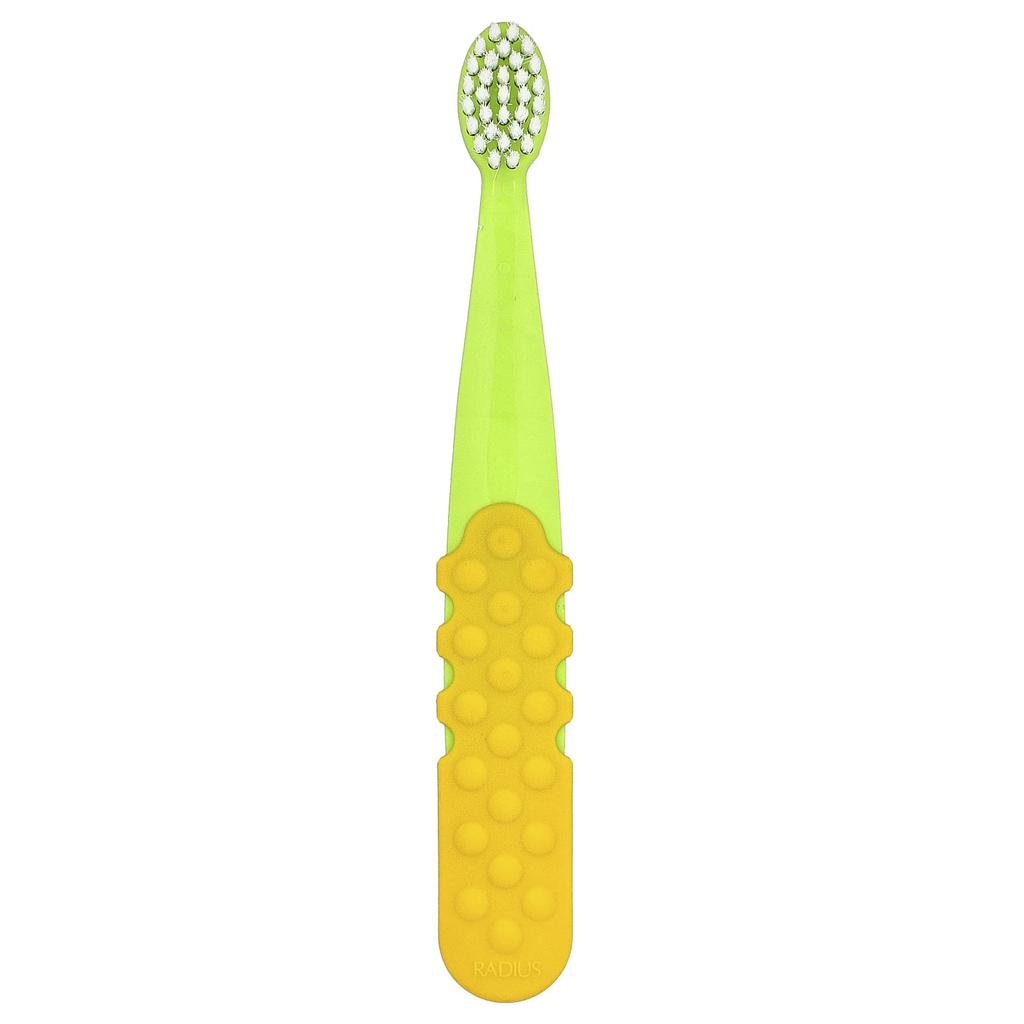 Totz Plus Toothbrush, Ages 3+, Extra Soft, Green/Yellow, 1 Toothbrush