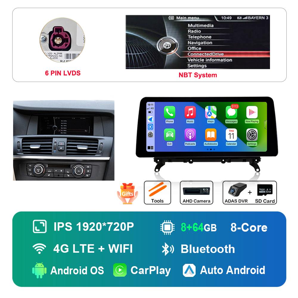 12.3 Inch for BMW 7 Series F01 F02 CIC NBT System DSP Stereo GPS HD Touch Screen Android Car Radio Multimedia Player GPS