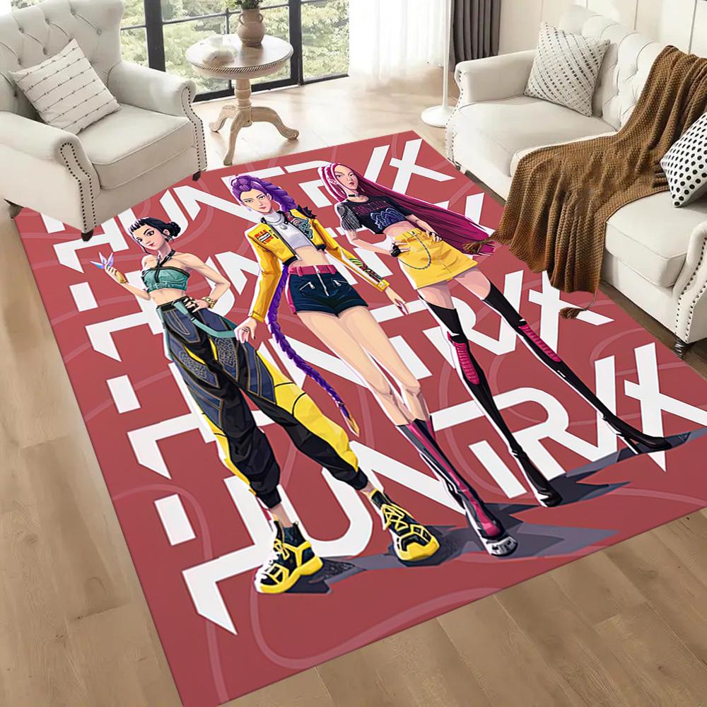 K-pop Demon Hunters Huntrix Square rugs are a great choice for living rooms, bedrooms, home décor, and as gifts