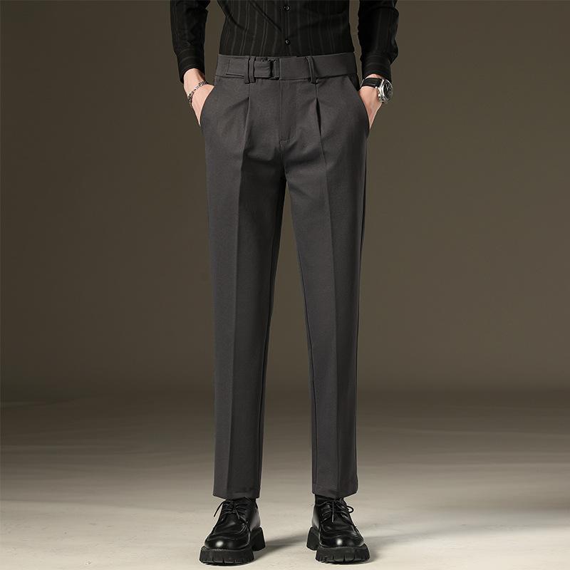 Light luxury men's casual small trousers autumn new elastic elastic waist young men's trousers