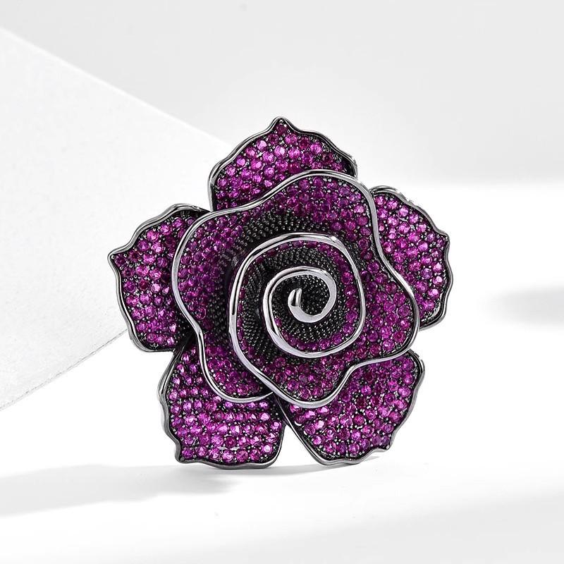 

Брошь-роза с уникальным и изысканным чувством дизайна, роскошная брошь в стиле нежного аромата розы красного