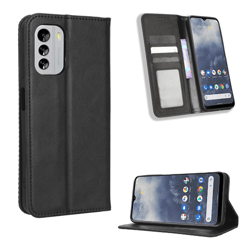 Nokia G60 5G Magnetic Flip Leather Case with Card Slot, Retro Design