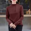 Women's Thickened Long Sleeve Turtleneck Top, Plus Velvet, 2025 New Arrival, Wear Alone, Autumn/Winter Wardrobe Essential