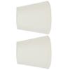 2PCS Fabric Lampshade European Style Clip On Lamp Shade for E14 Screw Chandelier Wall LampPT07 White