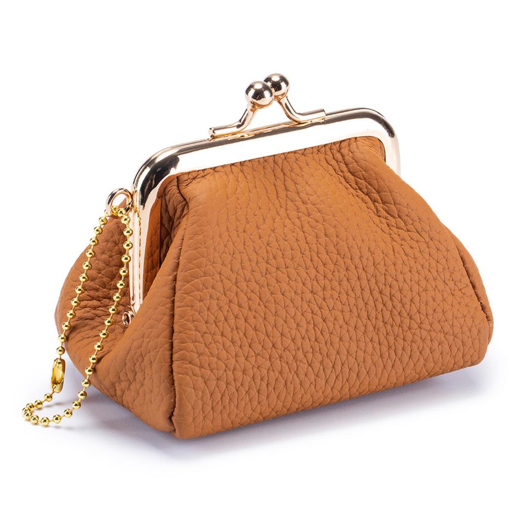 Women's Coin Purse Creative Storage Mouth Gold Bag Japanese Style Small Coin Purse Cowhide Mouth Gold Bag
