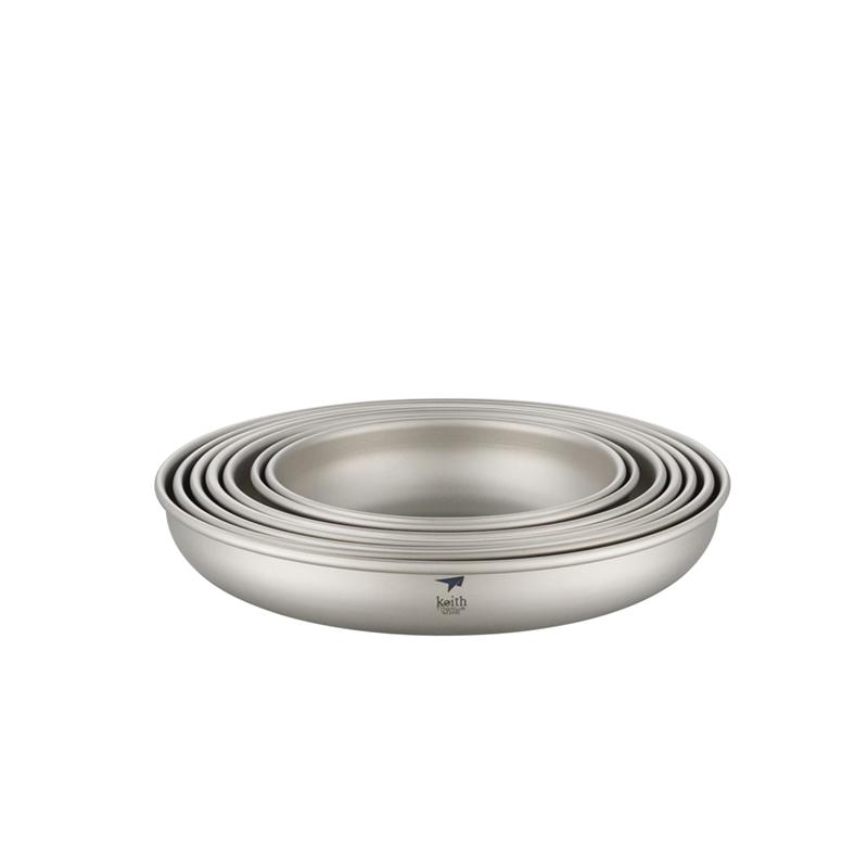 Keith Titanplatten Lebensmittelbehälter Outdoor Reise Camping Geschirr Titan Schale Dessert Steak Salat Snack Kuchen Obstschale