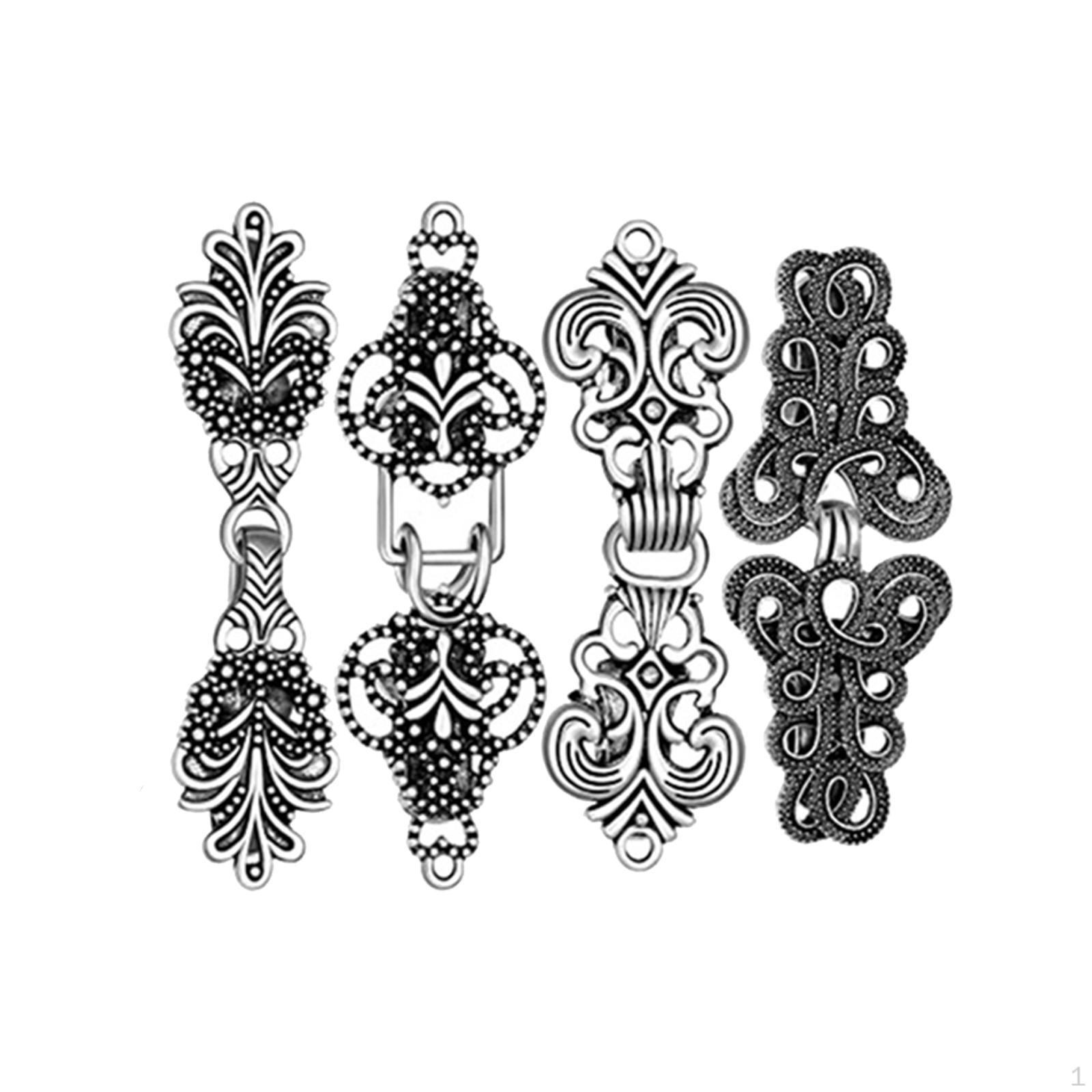 

4 шт., зажимы для шали, застежка для плаща, брошь, портативный воротник, кардиган, зажимы, застежки серебряный