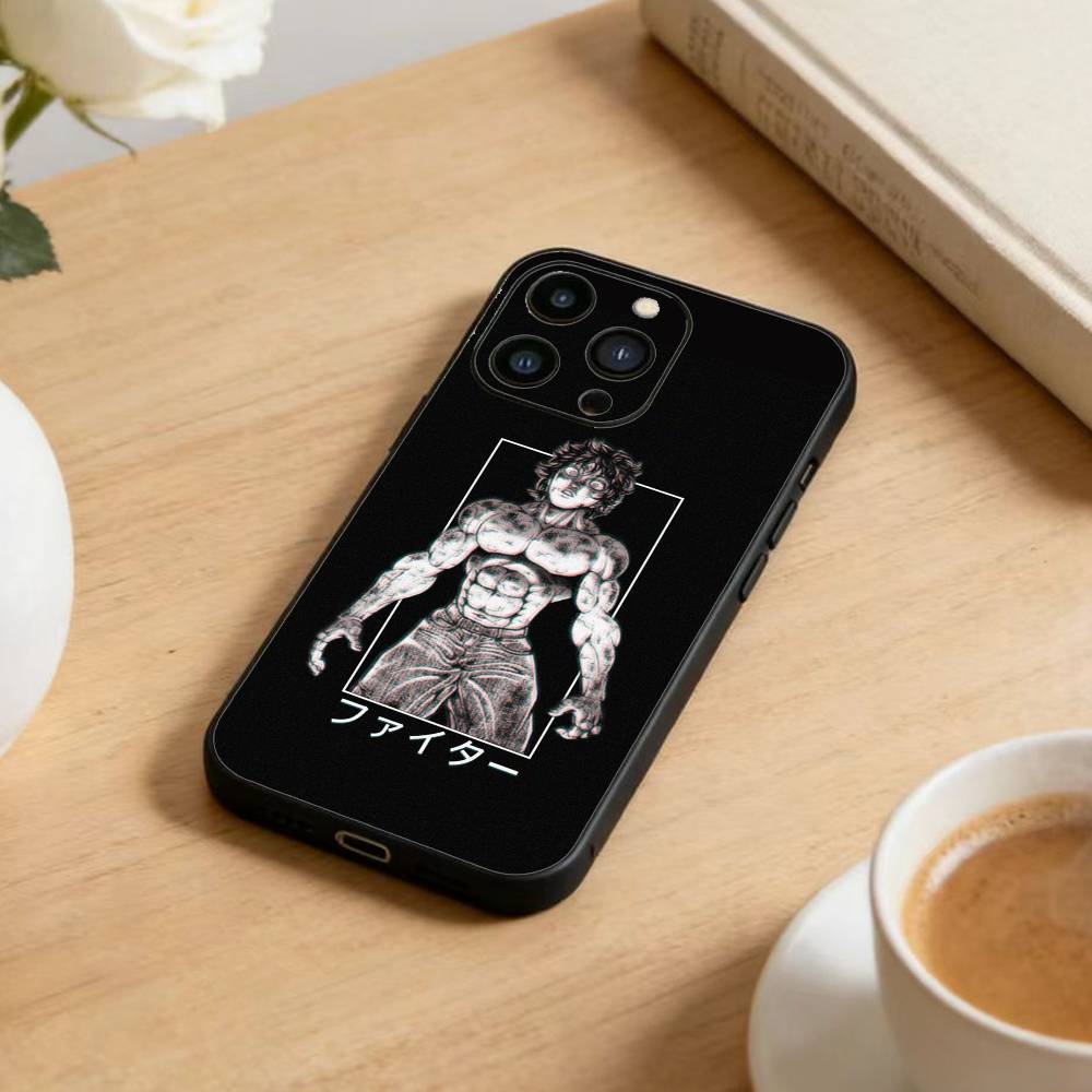 Anime Baki H-Hanmas   Phone Case For iPhone 17 16 15 14 13 12 Max Plus Silicone Black Cover