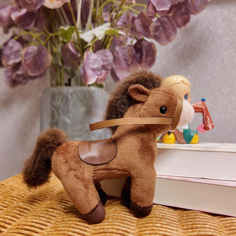 

Brown Pony Pendant Plush Toy Doll Pony Doll Girls Bag Keychain Ragdoll Doll 12cm pendant (0.04kg)