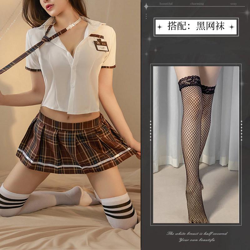 JK uniform pure lust babes sexy suit college style waist shirt women's super short pleated skirt cos temptation