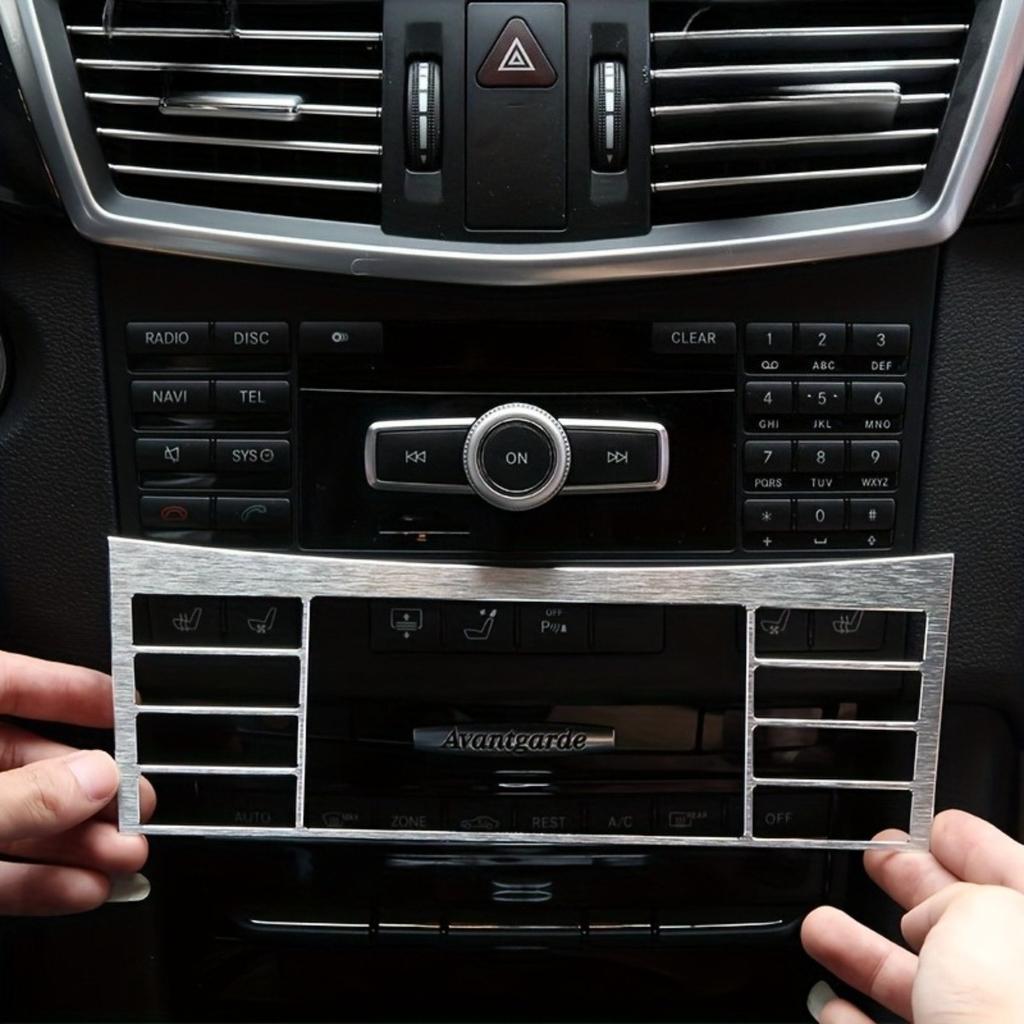 For Mercedes-Benz E-Class W213 2016-2023 E200L E260L E300L Center Control Panel Decorative Frame  Anti-Fade Polished Surface Self-Adhesive No Drilling