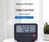 Ultra-Thin Multi-Functional Travel Alarm Clock with Light, Flip Design, Model 035