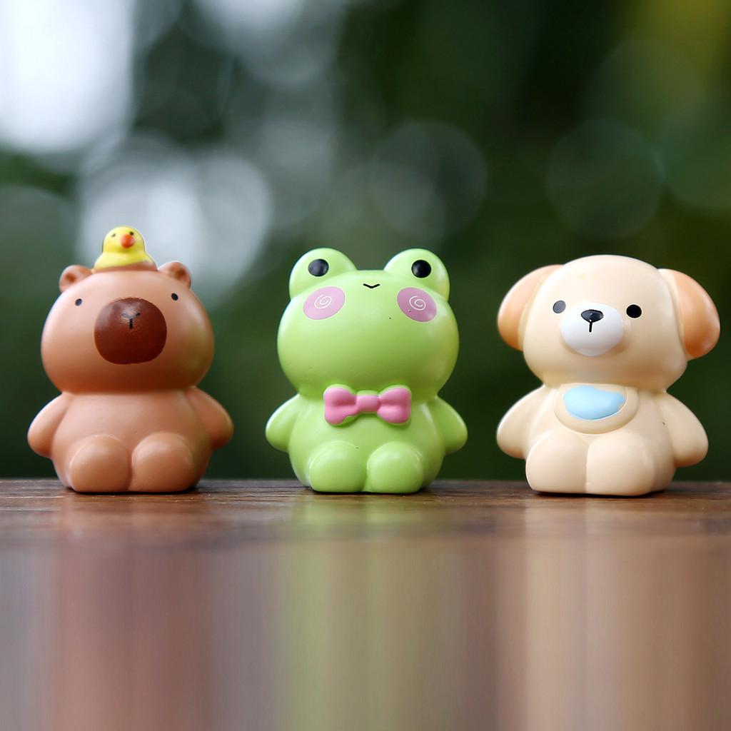 Cute Animal Resin Collectible Figures With Interactive Features For Kids And Collectors