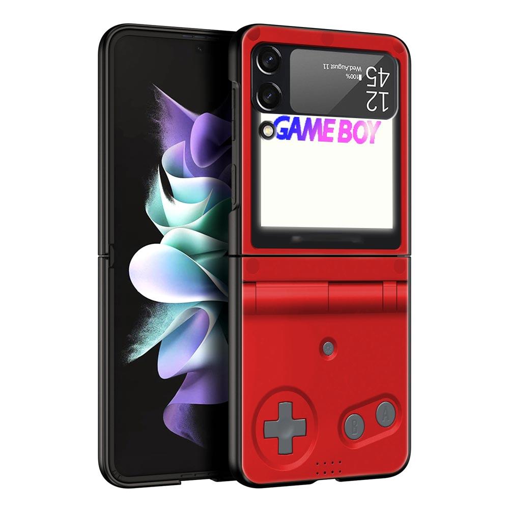 Для Samsung Galaxy Z Flip 3 4 5 Жесткий Черный Складной ПК Чехол для Телефона Gameboy Мальчик Flip Игра Для Samsung Z Flip3 Чехол Защитный Корпус Galaxy Z Flip 5