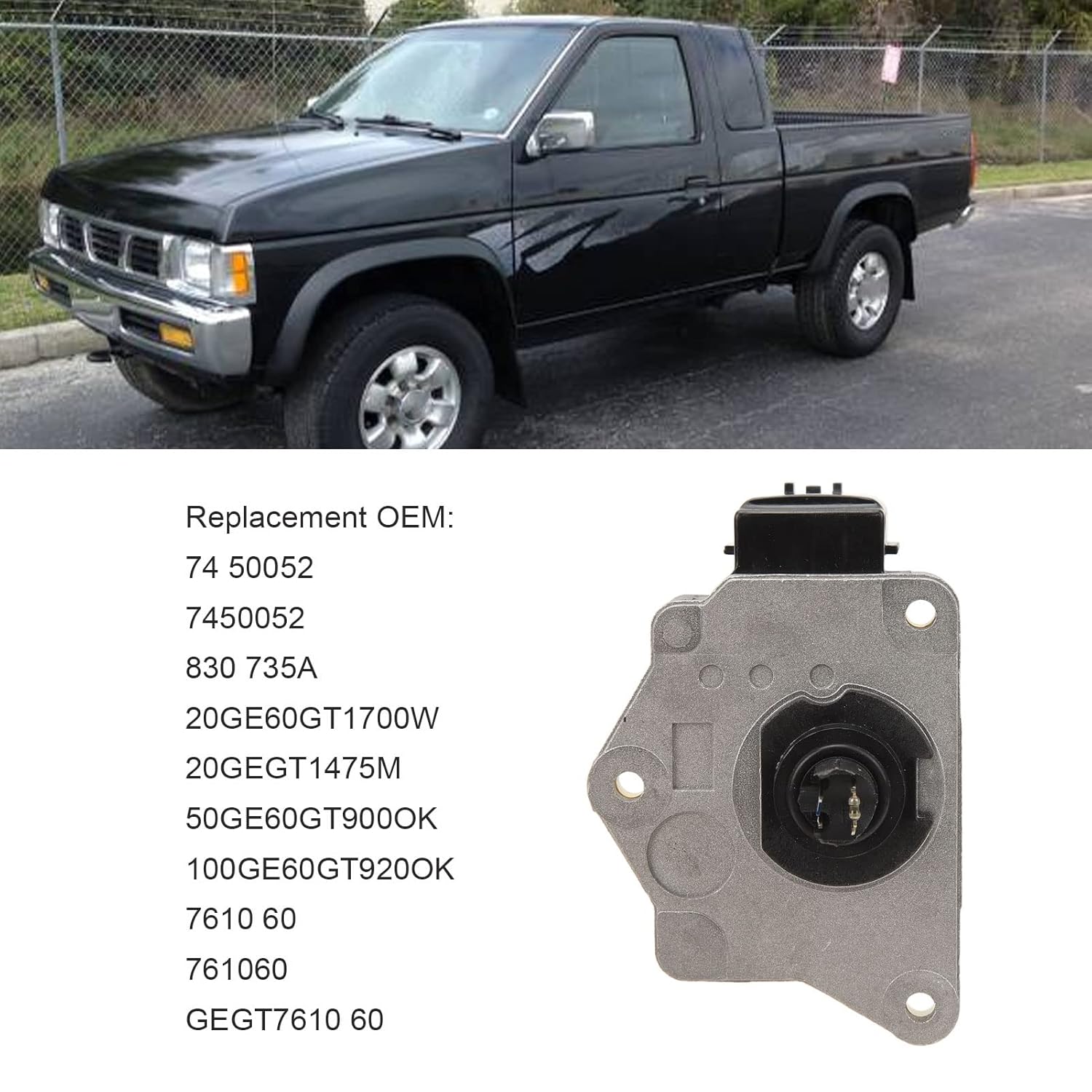 

Mass Air Flow MAF Sensor AFH55M 10 Replacement for D21 Trucks Pickup 2.4L Engine Vehicles