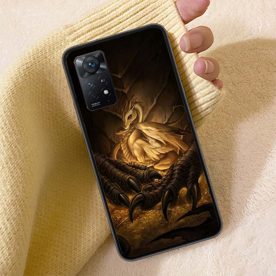 F-Fourth W-Wing Dragon Phone Case For Redmi Note 13 14 15 Pro Plus 12 13C 12C 15C 9 10 10C 9T 9C 9A TPU Soft Cover Clear Cell Ca