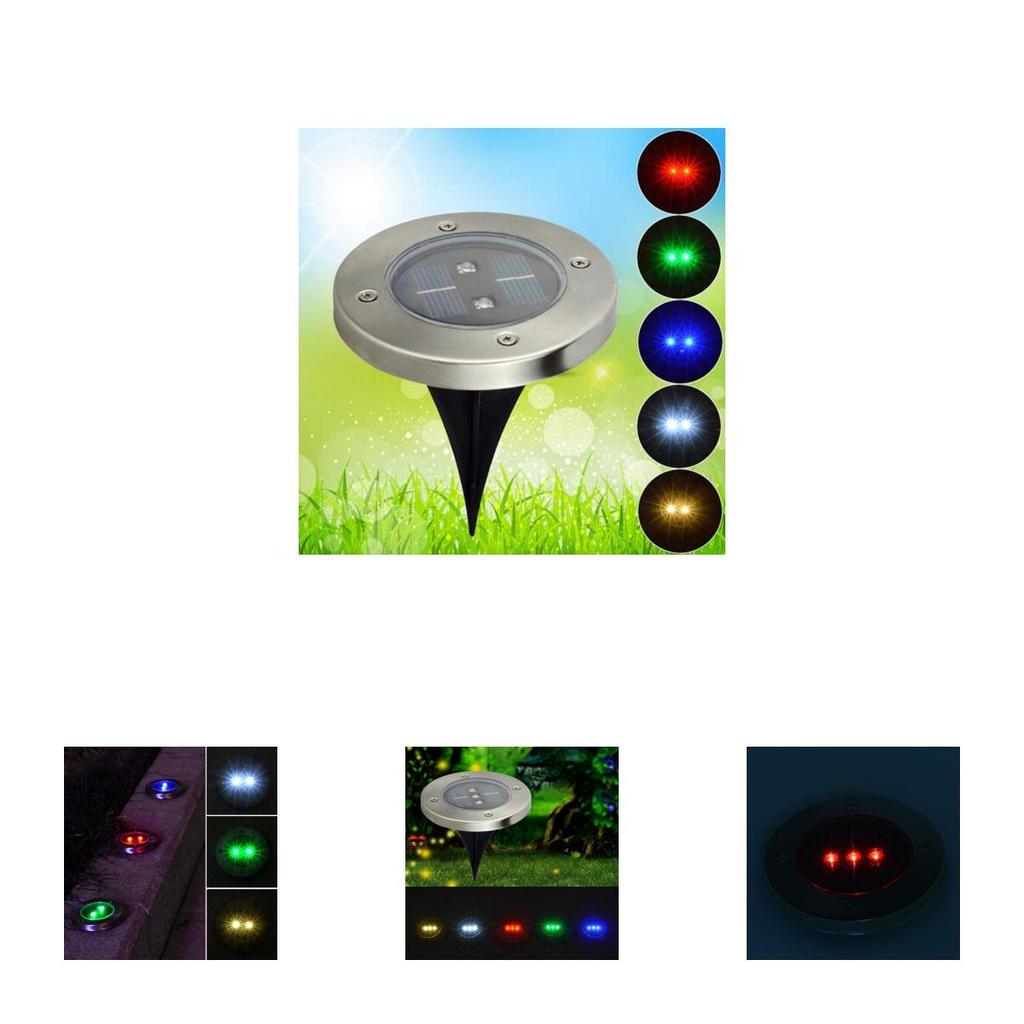 Premium 3 Led Solar Power Buried Light For Outdoor Path And Garden Decking