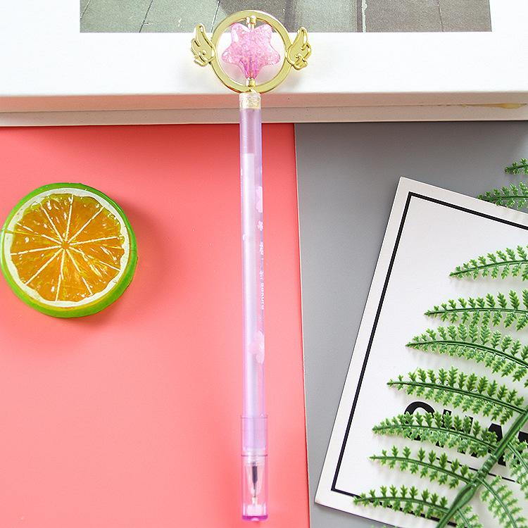 1 Piece Cute Cartoon Crystal Gel Ink Pens Kawaii Stationery Material Office School Supplies Gifts Gel Pen