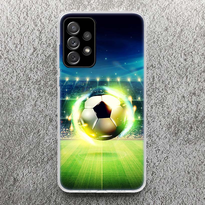 Football Soccer Ball Design Print Soft Case for Samsung A51 A50 A21S A70 A71 Phone Shell A31 A41 A10 A20E A30 A40 A6 A7 A8 A9 Pa