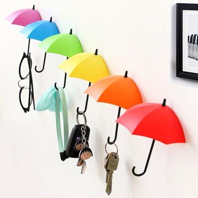 3pcs No Mark, No Punching, Umbrella Hook, Self-adhesive Hook, Wall Door Hanger, Key Fragment Hook WBL