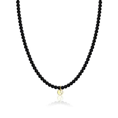 [ELLE Jewelry] Black Onyx Stone Necklace ELBRNN228
