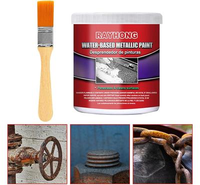 Rostlöser, Rostumwandler Metallic Wasserlack, 100g Rostvorbeugung für Metall mit Pinsel, Roststopper zum Stoppen von Rost