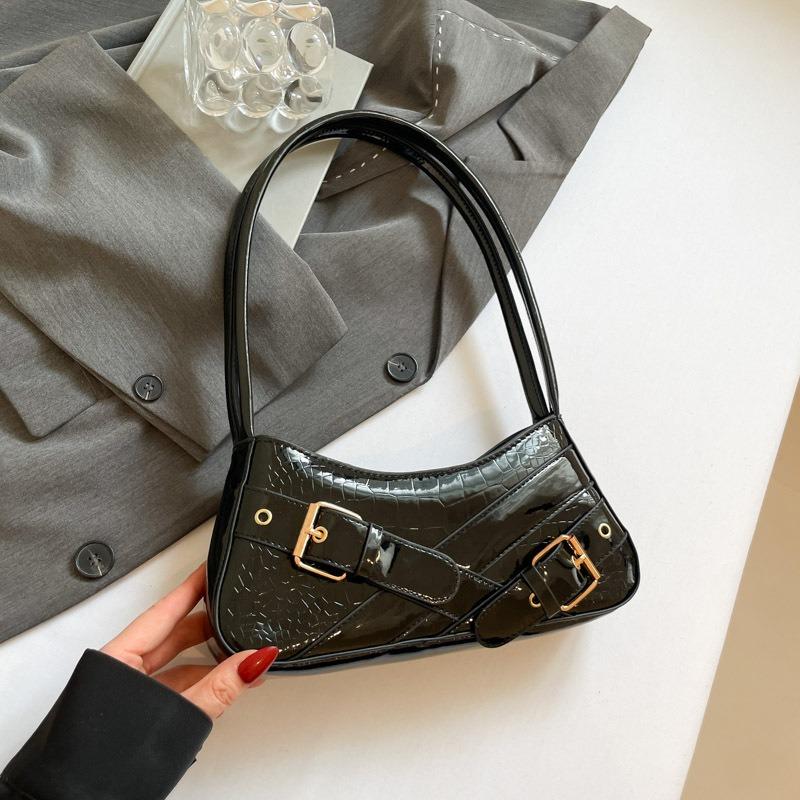 Niche Handbag Bag New Fashion Retro Spice Girl Armpit Bag Locomotive Bag Single Shoulder Women's Versatile Baguette Bag