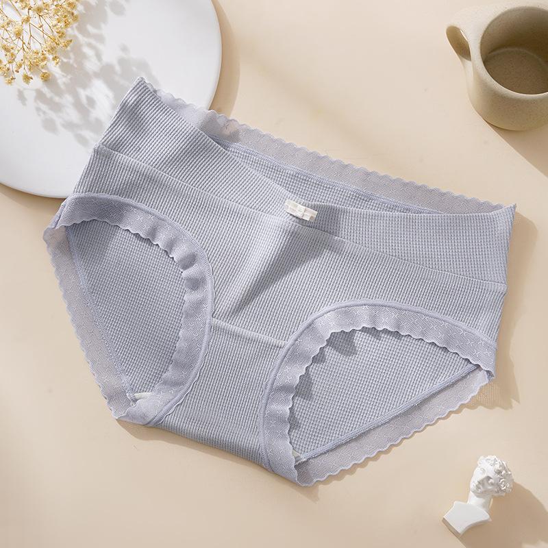 

Женские осенне-зимние трусы высокой эластичности, мягкие, с антибактериальной ластовицей, дышащие, для беременных XXL серый/синий