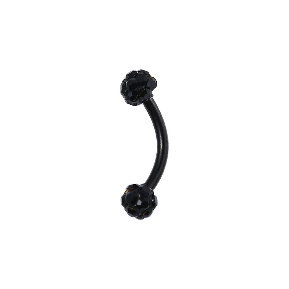 Stainless Steel Rhinestone Piercing Ring Piercing Jewelry Fake Lip Stud Eyebrow Stud Ball Nose Ring