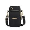 Mobile Phone Bag Women's Crossbody Mini Bags Fashion Solid Color Coin Bag Neck Hanging Shoulder Bag 3 Layer Wallet