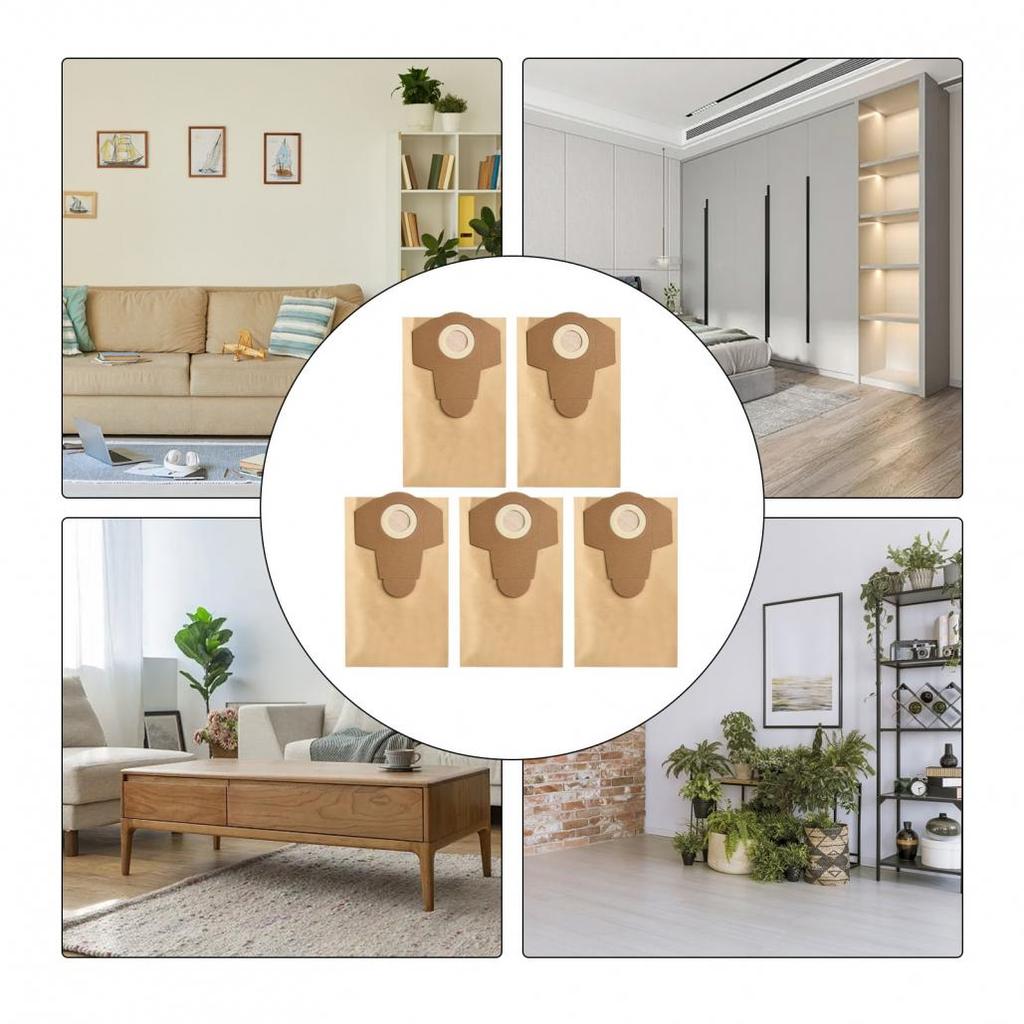 5PC 20L For Einhell Wet And Dry Vacuum Bags (Pack Of 5) For BT-VC 1250S