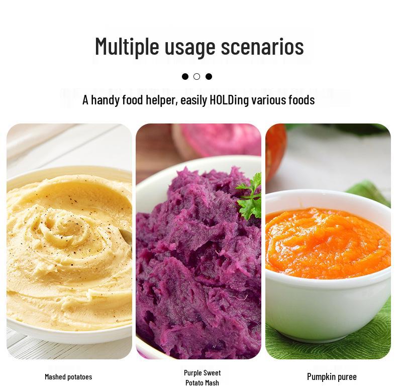 Stainless Steel Multifunctional Double-Layer Potato Masher Kitchen Gadget