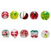 Christmas Beads with Hole Hand Painted Glass Beads For Christmas Tree Decoration Handmade Craft Bracelets Jewelry Making