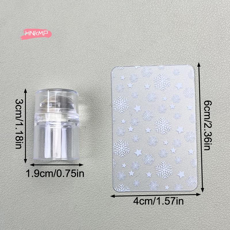 1Pc Erasable Mini Single Head Silicone Nail Stamping Tool with Scraper French Tip Jelly Transfer Stencil for Nail Art
