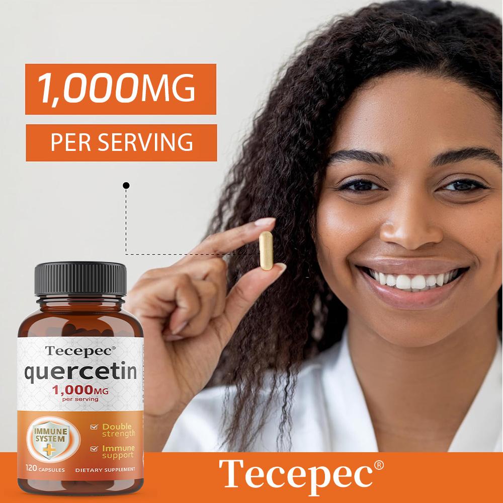 Quercetin Nahrungsergänzungsmittel, 1000 mg pro Portion, 120 Kapseln pro Flasche