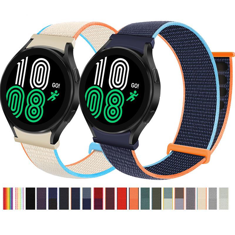 

Нейлоновый ремешок-петля для Samsung Galaxy Watch 5/4 44 мм 40 мм/Watch 4 Classic 46 мм 42 мм без зазоров с изогнутым концом браслет на запястье 5 Pro