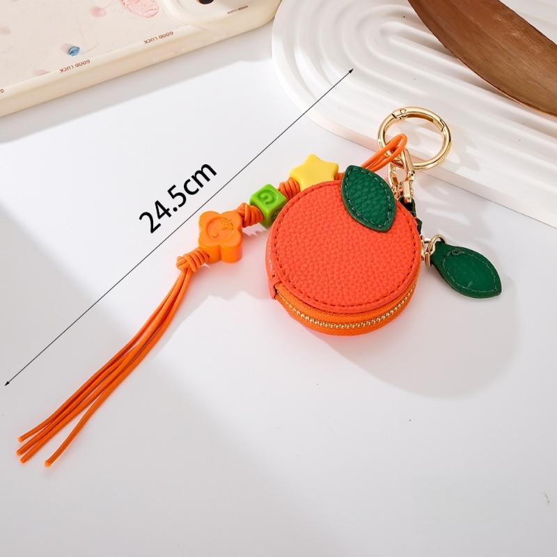 1 Adet Mini Fermuarlı Kulaklık Kılıfı Anahtarlık Cüzdan Sevimli Meyve Şekilli Bozuk Para Kesesi Kolye Kadın Kız Çocuk Hediye İçin