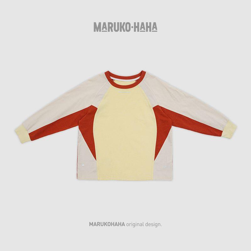 Toothpick Maru Maru and His Friends Color-Blocked Sports Sorona Long-Sleeve Quick-Dry T-Shirt Girls' Top Children's Clothing