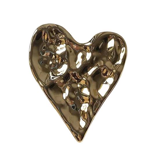Brooch Irregular Pleated Heart Shape Sweaters Collars Hats Metal Pin Bags Coats Scarves Versatile Accessory