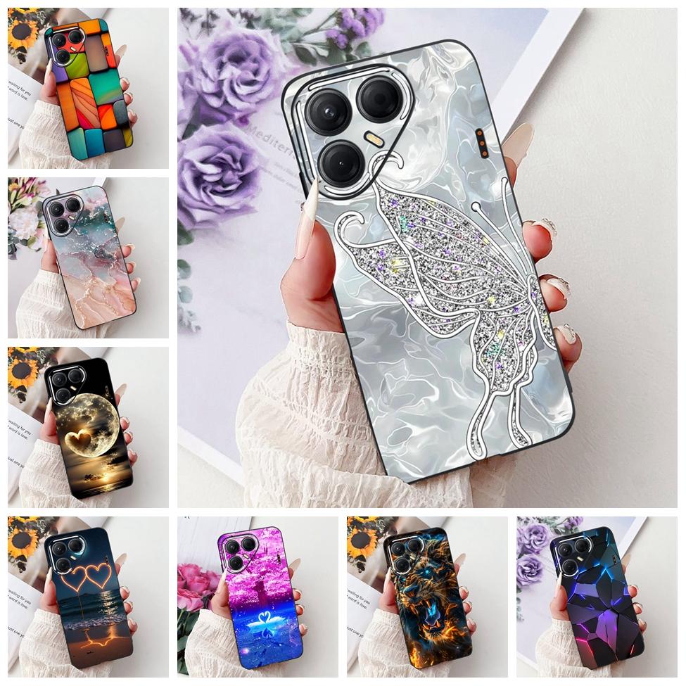 For Tecno Pova 7 5G Cover Case LJ7 Luxury Butterfly Love Fashion Flowers Cool Lion Painted Phone Case For Techno Pova7 5G Bumper