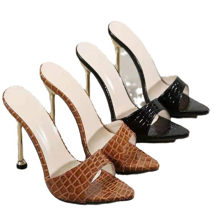 Sandály na vysokém podpatku Šik Stiletta Špičatá Peep Toe Módní Dopředu Večírky Bankety