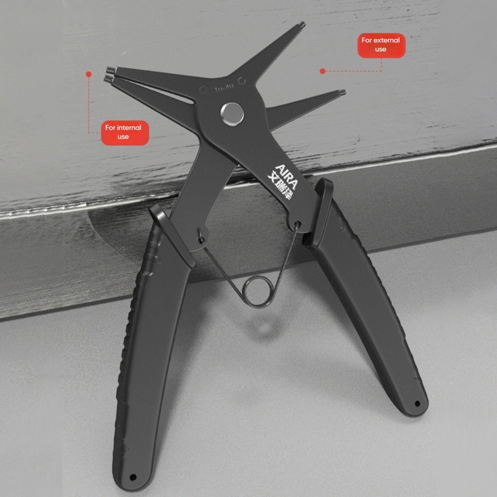 New Multi-purpose Circlip Pliers Internal and External Dual-purpose 2 In 1 Card Retaining Pincer Multi-function Hand Tool