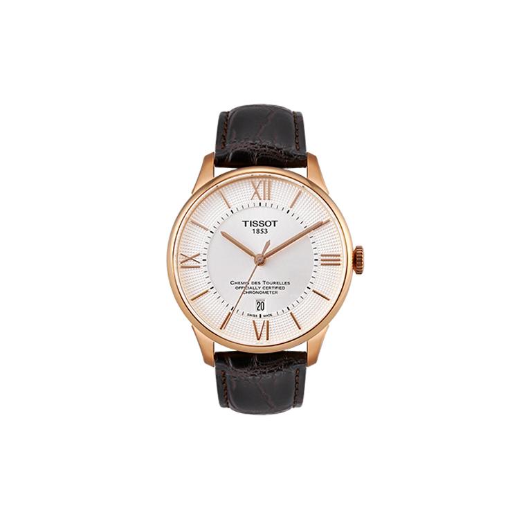 TISSOT Men s Tourelles Collection Watch T099.408.36.038.00 Brown Strap