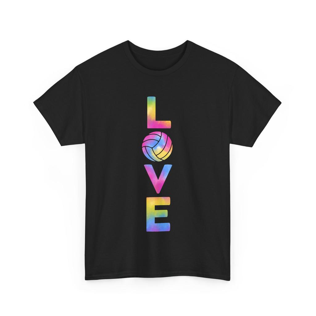 Volleyball T-Shirt Mens Womens Tees Top, Volleyball Love Sports Lovers Players Tie Dye Cute Shirt