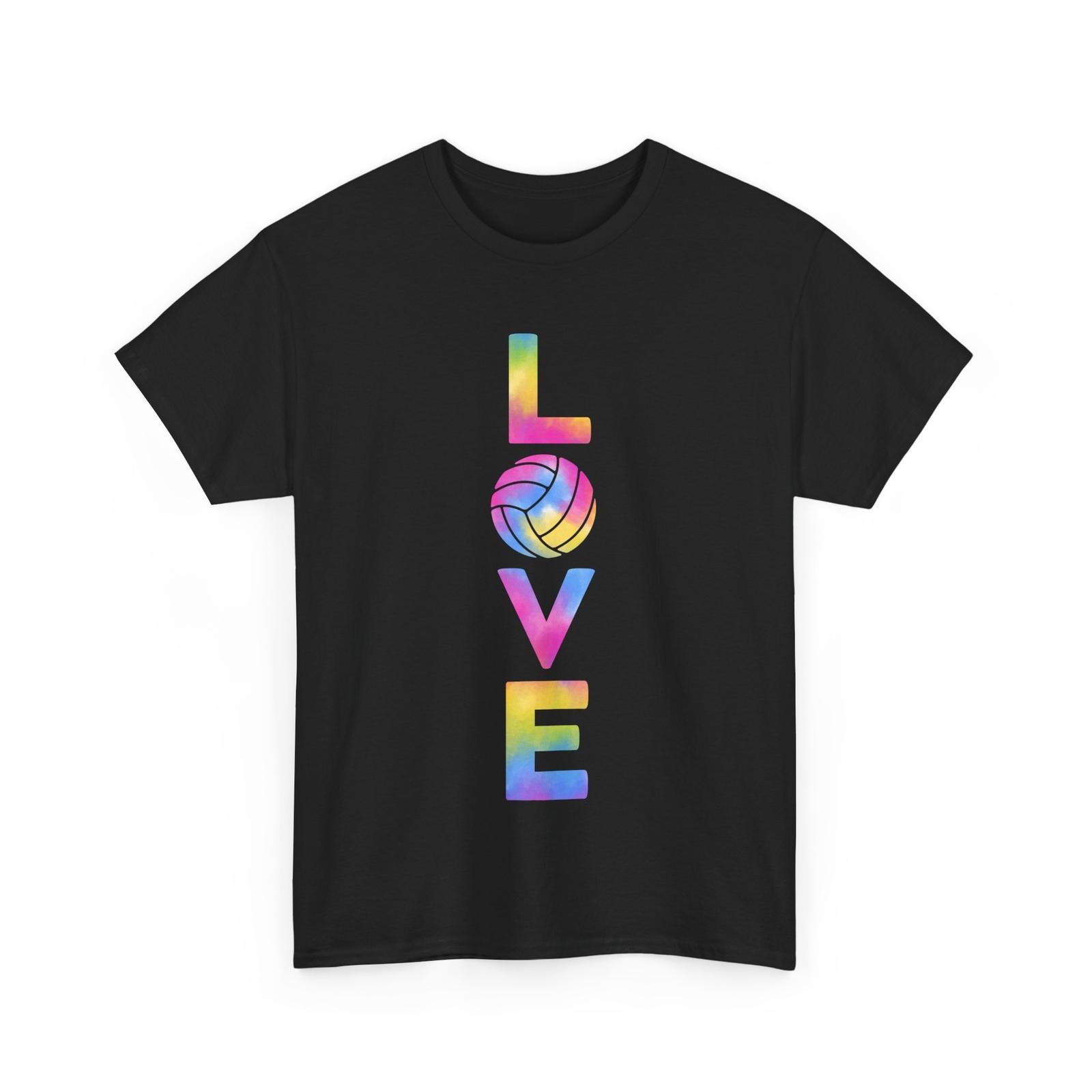 Volleyball T-Shirt Mens Womens Tees Top, Volleyball Love Sports Lovers Players Tie Dye Cute Shirt L